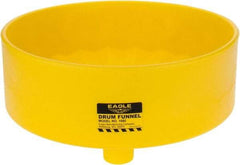 Eagle - 7" High x 18" Diam, Polyethylene, Drum Funnel - 30 to 55 Gal Drum/Pail Capacity - Americas Tooling