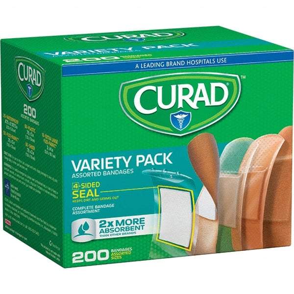 Curad - 5-1/4" Long x 4-1/4" Wide, General Purpose Self-Adhesive Bandage - Woven Fabric Bandage, 4-Sided Seal Technology - Americas Tooling