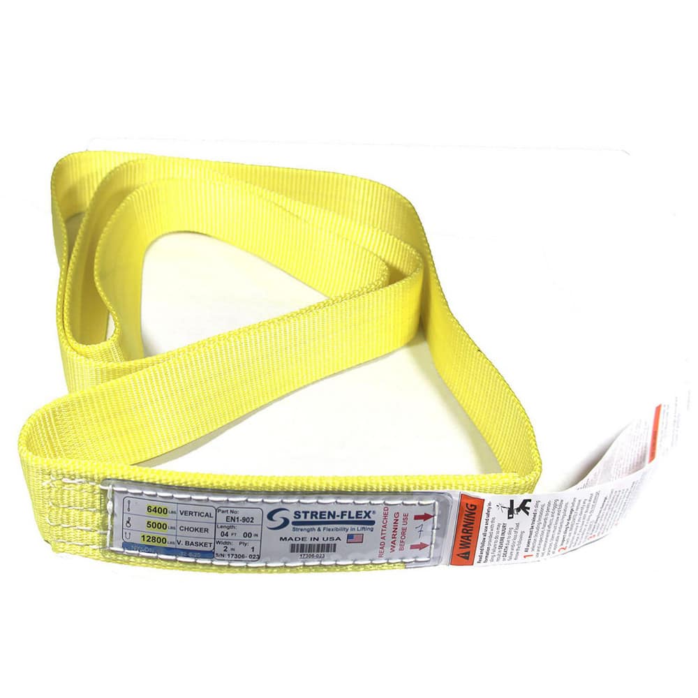 Slings & Tiedowns (Load-Rated); Sling Type: Endless; Length (Feet): 10; Vertical Capacity (Lb.): 6200; Choker Capacity (Lb.): 4960; Width (Inch): 2; Basket Capacity (Lb.): 12400; Eye Type: No Eye; Sling Material: Nylon; Sling Width: 2 in; Number Of Plies: