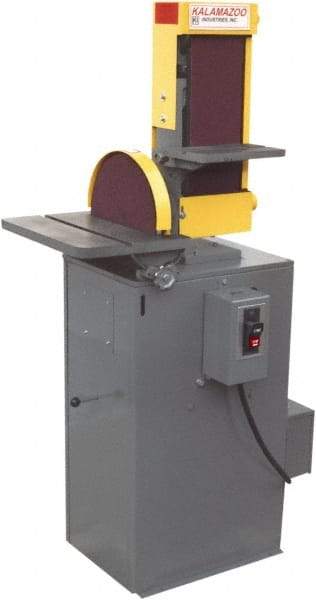 Kalamazoo - 48" Long x 6" Wide Belt, 12" Diam, Combination Sanding Machine - 3 hp, Triple Phase - Americas Tooling