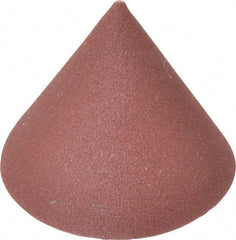 Superior Abrasives - 1-1/2" Diam 180 Grit 60° Included Angle Cone Center Lap - Aluminum Oxide, Very Fine Grade, Lock Nut Mount - Americas Tooling