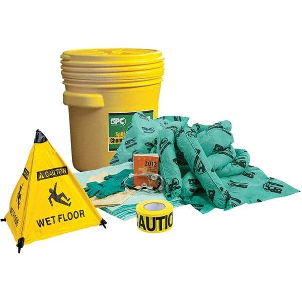 Brady SPC Sorbents - 17 Gal Capacity Chemical Spill Kit - 20 Gal Polyethylene Drum - Americas Tooling