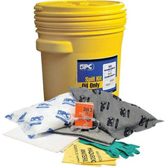 Brady SPC Sorbents - 17 Gal Capacity Oil Only & Universal Spill Kit - 20 Gal Polyethylene Drum - Americas Tooling