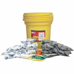 Brady SPC Sorbents - 29 Gal Capacity Oil Only & Universal Spill Kit - 30 Gal Polyethylene Drum - Americas Tooling