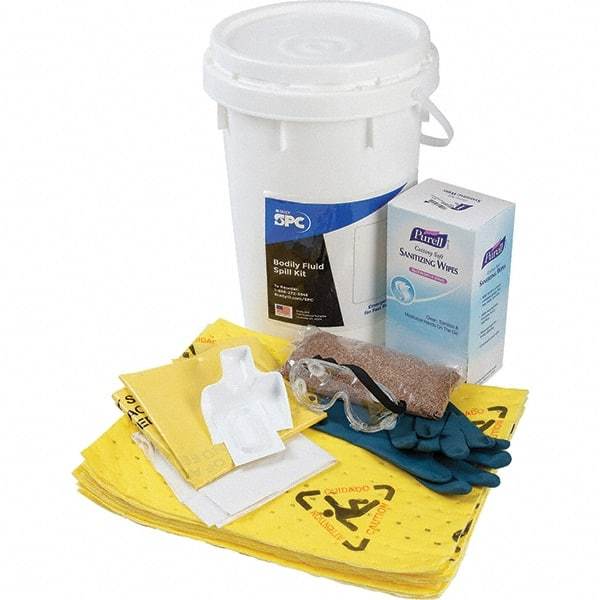 Brady SPC Sorbents - 9 Gal Capacity Hazardous Materials Spill Kit - 6.5 Gal Polyethylene Bucket - Americas Tooling