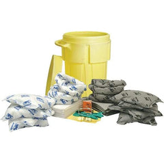 Brady SPC Sorbents - 38 Gal Capacity Oil Only & Universal Spill Kit - 55 Gal Polyethylene Drum - Americas Tooling