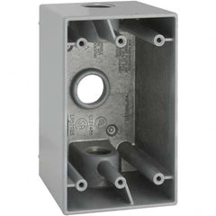 Hubbell-Raco - 4.56 x 2.811 x 2.807" Aluminum Rectangular Weather Resistant Outlet Box - Americas Tooling