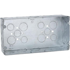 Hubbell-Raco - 4-1/2 x 8-5/8 x 2-1/2" Steel Rectangular Device Box - Americas Tooling