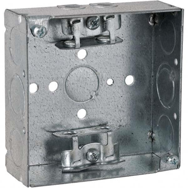 Hubbell-Raco - 4 x 4 x 1.563" Steel Square Device Box - Americas Tooling