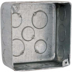 Hubbell-Raco - 4 x 4 x 2.188" Steel Square Junction Box - Americas Tooling