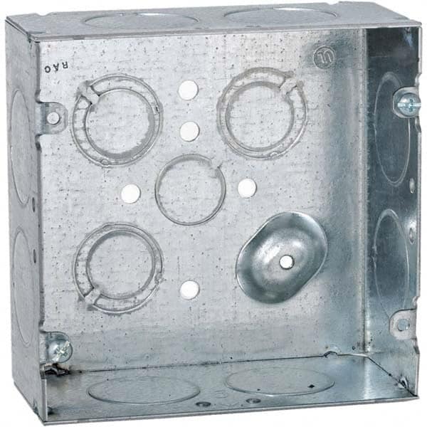 Hubbell-Raco - 4.69 x 4.688 x 2.188" Steel Square Device Box - Americas Tooling