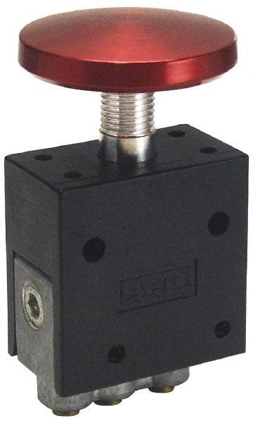 ARO/Ingersoll-Rand - 3 Way, Palm Button Valve - Spring Return, 7-1/2 CFM, 1.9 CV Rate - Americas Tooling