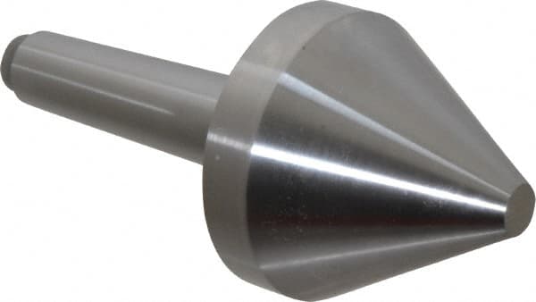 Riten - 2-3/4" Head Diam, Hardened Tool Steel Bull Nose Point Solid Dead Center - 3MT Morse Taper, 2-3/4" Point Diam, 1.939" Point Length, 2-61/64" OAL - Americas Tooling