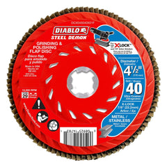 Flap Discs; Flap Disc Type: Type 29; Disc Diameter (Decimal Inch): 4-1/2; Center Hole Size: 7/8; Grade: Ultra Coarse; Grit: 40; Maximum Rpm: 12000.000; Disc Color: Red