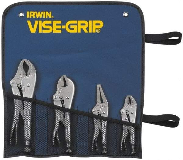 Irwin - 4 Piece Locking Plier Set - Comes in Nylon Roll - Americas Tooling