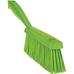 Vikan - 14" OAL, Polyester Staple Set Bench Brush - 2" Bristle Length, 6-3/8" Long Head, Straight Polypropylene Handle, Lime Green - Americas Tooling