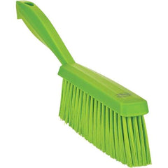 Vikan - 14" OAL, Polyester Staple Set Bench Brush - 2" Bristle Length, 6-3/8" Long Head, Straight Polypropylene Handle, Lime Green - Americas Tooling