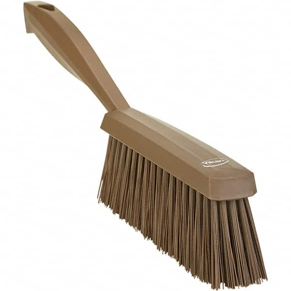 Vikan - 14" OAL, Polyester Staple Set Bench Brush - 2" Bristle Length, 6-3/8" Long Head, Straight Polypropylene Handle, Brown - Americas Tooling