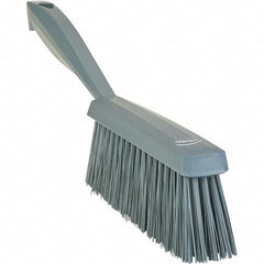 Vikan - 14" OAL, Polyester Staple Set Bench Brush - 2" Bristle Length, 6-3/8" Long Head, Straight Polypropylene Handle, Gray - Americas Tooling