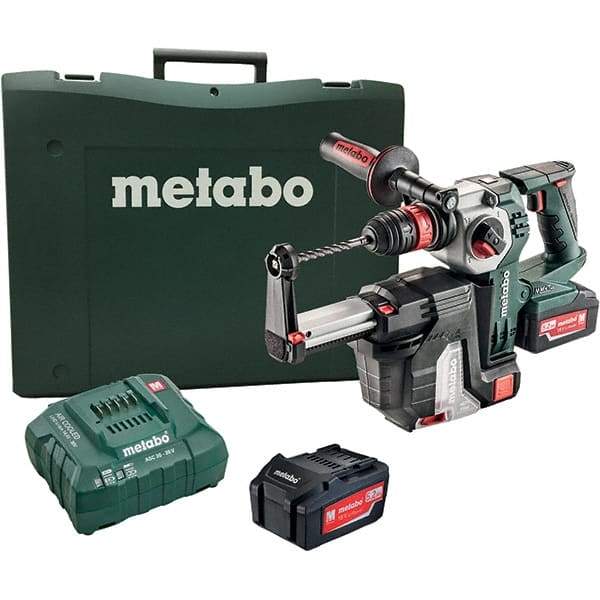 Metabo - 18 Volt 1" SDS-Plus Keyless Chuck Cordless Rotary Hammer - 4500 BPM, 1200 RPM, Reversible, D-Handle - Americas Tooling