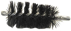 Schaefer Brush - 5" Brush Length, 3-3/4" Diam, Nylon Single Stem, Single Spiral Tube Brush - 7-1/4" Long, Nylon, 1/4" NPSM Male Connection - Americas Tooling