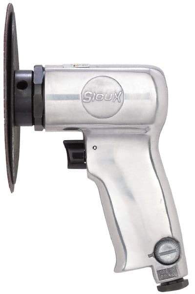 Sioux Tools - 4-1/2" Max Disc, 14,000 RPM, Pneumatic Handheld Disc Sander - 12 CFM, 1/4 NPT Inlet, 0.63 hp, 90 psi - Americas Tooling