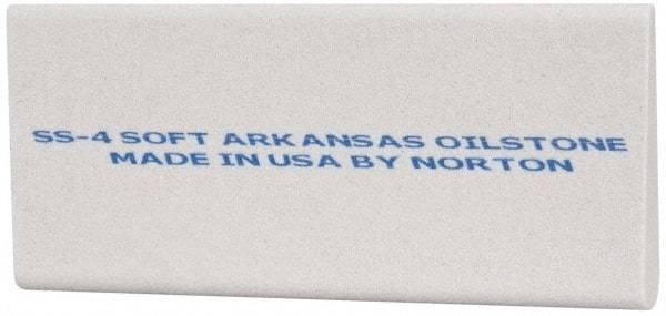 Norton - 4" Long x 1-3/4" Diam x 3/8" Thick, Novaculite Sharpening Stone - Round Edge Slip, Extra Fine Grade - Americas Tooling