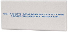 Norton - 4" Long x 1-3/4" Diam x 3/8" Thick, Novaculite Sharpening Stone - Round Edge Slip, Extra Fine Grade - Americas Tooling