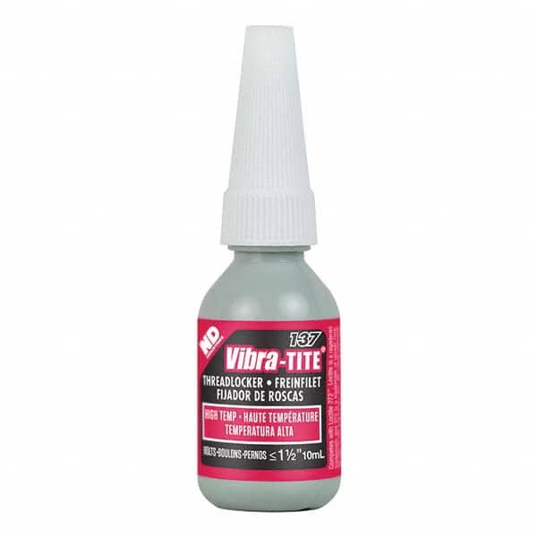 Vibra-Tite - 10 mL Bottle, Red, High Temp/High Strength Threadlocker - Americas Tooling