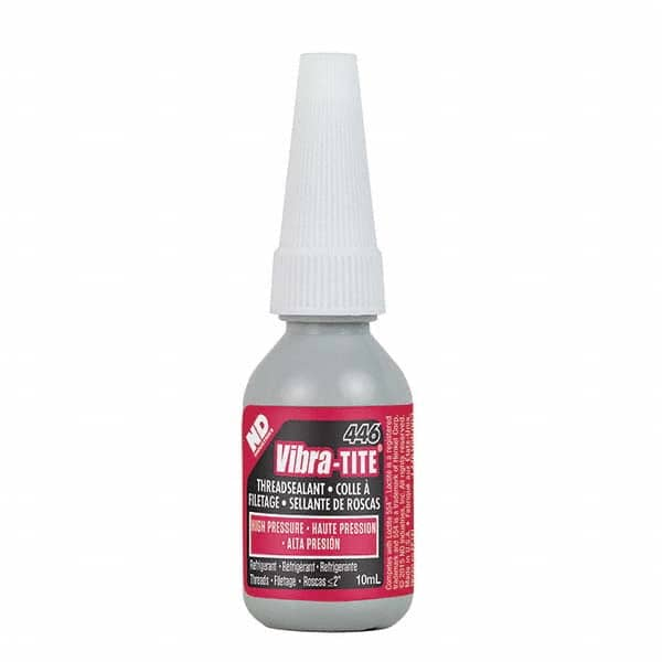 Vibra-Tite - 10 mL Bottle, Red, Refrigerant - High Pressure Thread Sealant - Americas Tooling