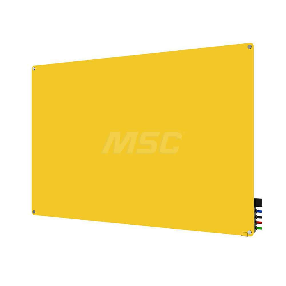 Whiteboards & Magnetic Dry Erase Boards; Height (Inch): 24; Width (Inch): 36; Includes: Board; (4) Markers; Acrylic Accessory Holder; Eraser; Stand-Offs; Color: Yellow