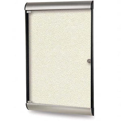 Ghent - Cork Bulletin Boards Style: Enclosed Bulletin Board Color: Ivory - Americas Tooling