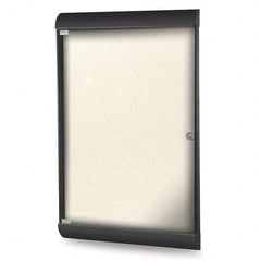 Ghent - Cork Bulletin Boards Style: Enclosed Bulletin Board Color: Ivory - Americas Tooling