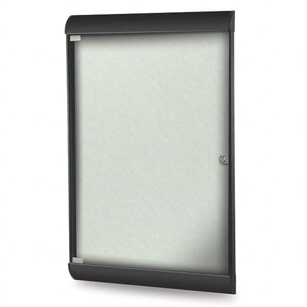 Ghent - Cork Bulletin Boards Style: Enclosed Bulletin Board Color: Silver - Americas Tooling