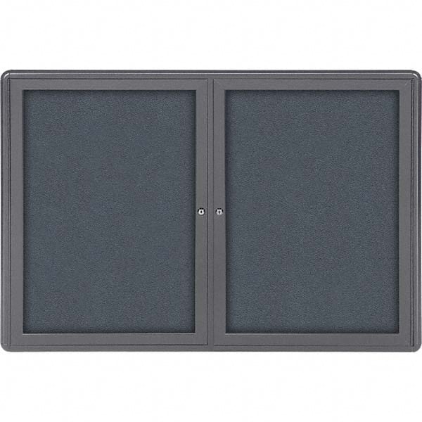 Ghent - Cork Bulletin Boards Style: Enclosed Fabric Bulletin Board Color: Gray - Americas Tooling