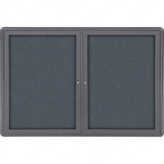 Ghent - Cork Bulletin Boards Style: Enclosed Fabric Bulletin Board Color: Gray - Americas Tooling