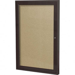 Ghent - Cork Bulletin Boards Style: Enclosed Outdoor Bulletin Board Color: Caramel - Americas Tooling