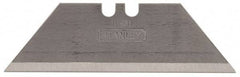 Stanley - 100 Piece Carbon Steel Utility Knife Blade - 2-7/16" OAL, 0.035" Blade Thickness - Americas Tooling