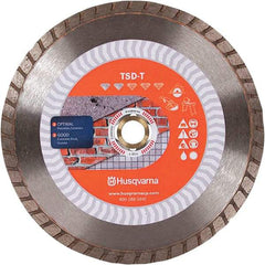 Husqvarna - 7" Diam, 5/8 & 7/8" Arbor Hole Diam, Continuous Edge Tooth Wet & Dry Cut Saw Blade - Diamond-Tipped, Fast Cutting & Smooth Action, Standard Round Arbor - Americas Tooling