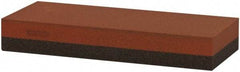 Norton - 5" Long x 2" Wide x 3/4" Thick, Aluminum Oxide Sharpening Stone - Rectangle, Coarse, Fine Grade - Americas Tooling