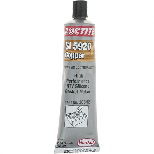 Loctite - 70 oz Tube Copper (Color) RTV Silicone Gasket Sealant - 24 hr Full Cure Time - Americas Tooling