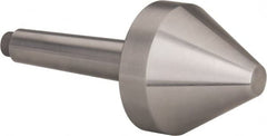 Riten - 2-1/8" Head Diam, Hardened Tool Steel Bull Nose Point Solid Dead Center - 2MT Morse Taper, 2-1/8" Point Diam, 1.4" Point Length - Americas Tooling