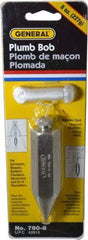 General - 4 Inch Long, 7/8 Inch Diameter Steel Plumb Bob - 8 Ounce - Americas Tooling