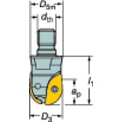 R216-20T10 Coromant Ball Nose Endmill Exchangeable Head - Americas Tooling