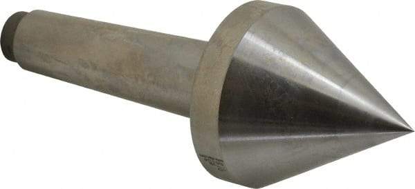 Riten - 2-3/4" Head Diam, Hardened Tool Steel Pipe Nose Point Solid Dead Center - 4MT Morse Taper, 2-3/4" Point Diam, 2.37" Point Length - Americas Tooling