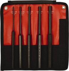 Mayhew - 5 Piece, 1/8 to 3/8", Pin Punch Set - Hex Shank, Steel, Comes in Kit Bag - Americas Tooling