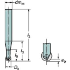 R216F-10A12C-053 CoroMill Ball Nose Finishing - Americas Tooling