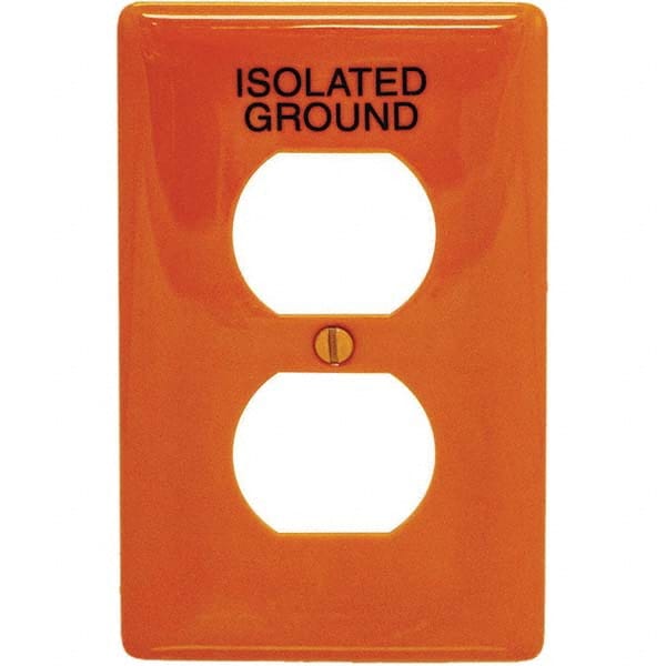 Hubbell Wiring Device-Kellems - Wall Plates Wall Plate Type: Outlet Wall Plates Color: Orange - Americas Tooling