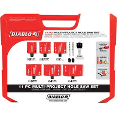 Freud - Hole Saw Kits Minimum Saw Diameter (Inch): 2-1/8 Maximum Saw Diameter (Inch): 4-3/4 - Americas Tooling