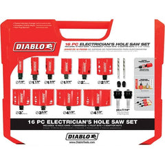 Freud - Hole Saw Kits Minimum Saw Diameter (Inch): 7/8 Maximum Saw Diameter (Inch): 4-1/2 - Americas Tooling